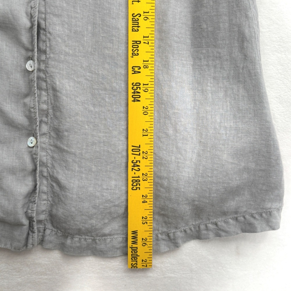 Oska Womens Linen Boxy Button Up Shirt Sz 0 Oatmeal Lagenlook Coastal Grandma - Picture 7 of 7